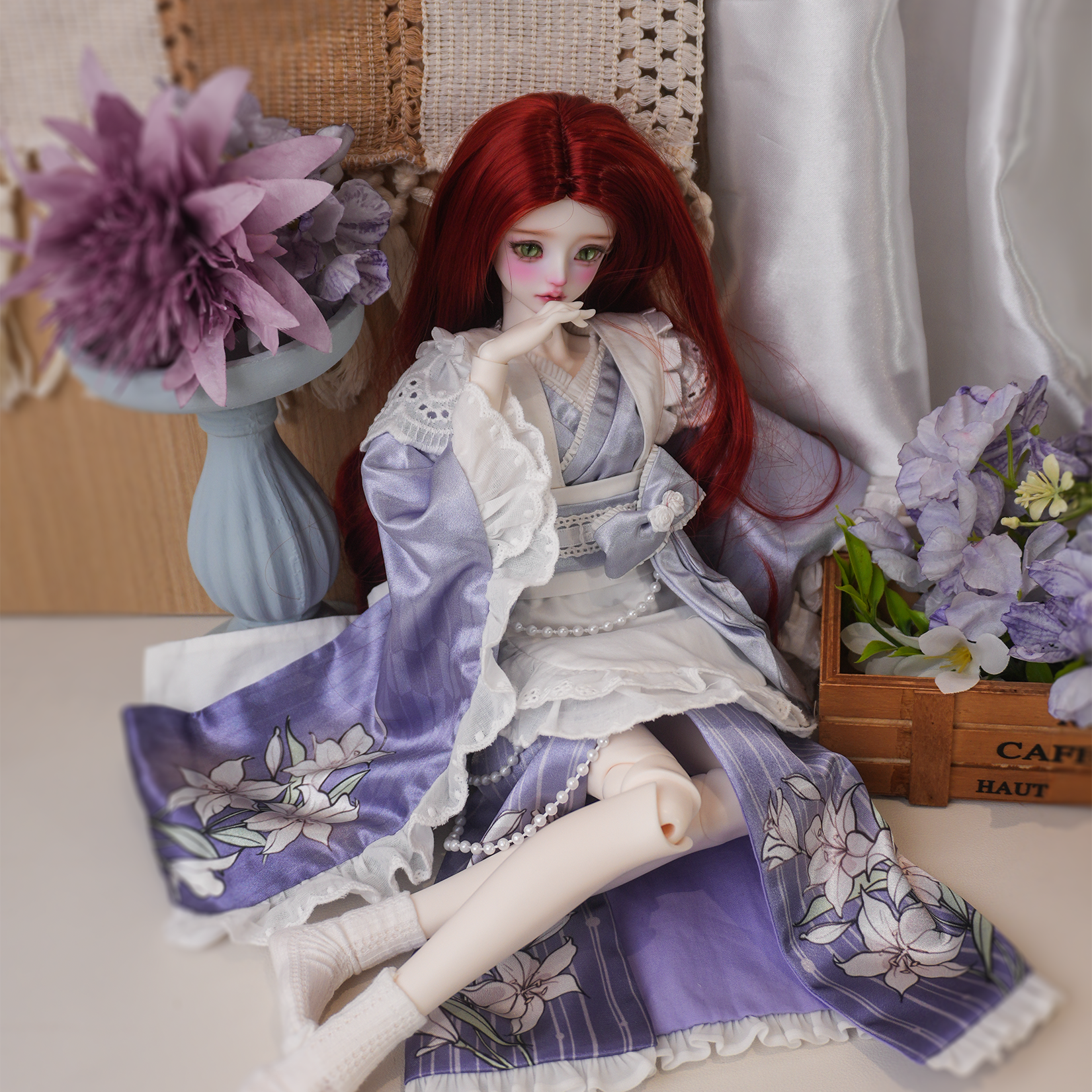 BJD Kimono Outfit for Large Quarter (1/4 Scale Large Body)